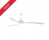 Fanco Sanctuary 3 Blade 92" DC Ceiling Fan with Remote Control in White with White Wash Blades